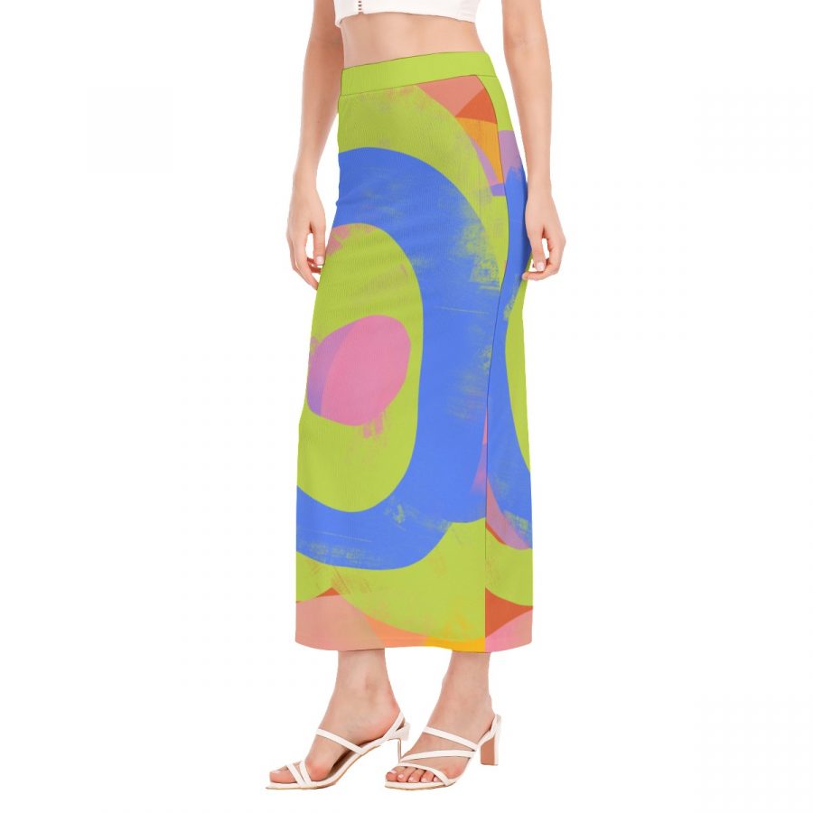 All-Over Print Women's Side Slit Skirt - Image 3
