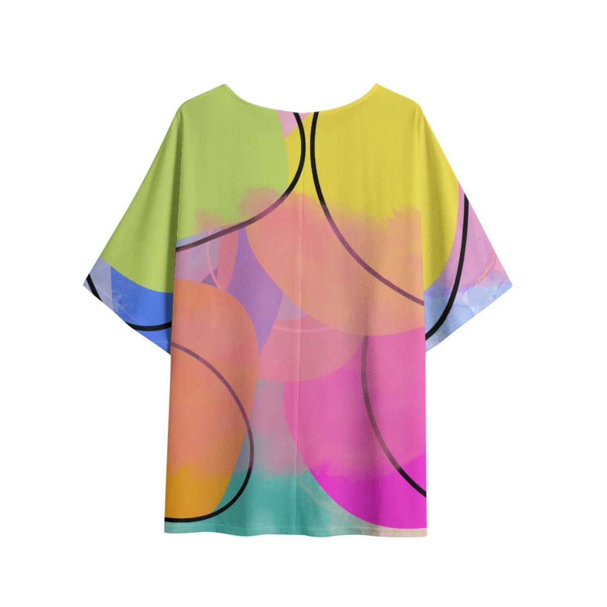 All-Over Print Women's T-shirt with Bat Sleeve - Image 3