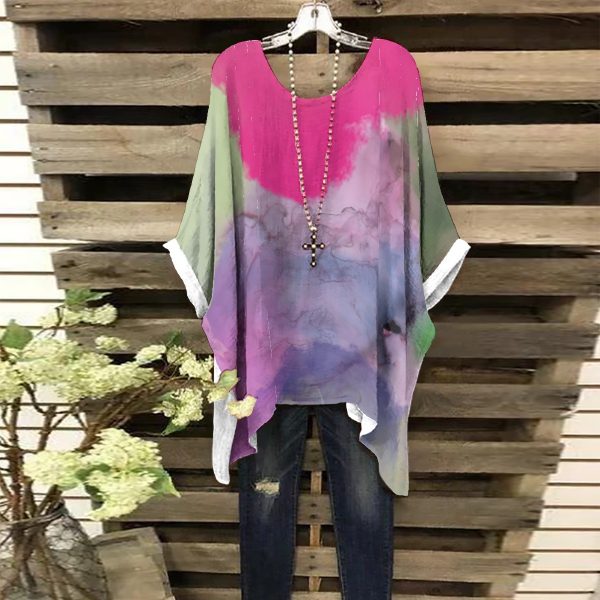 All-Over Print Women's Bat Sleeve Shirt