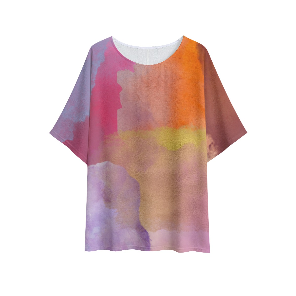 All-Over Print Women's T-shirt with Bat Sleeve - Image 2