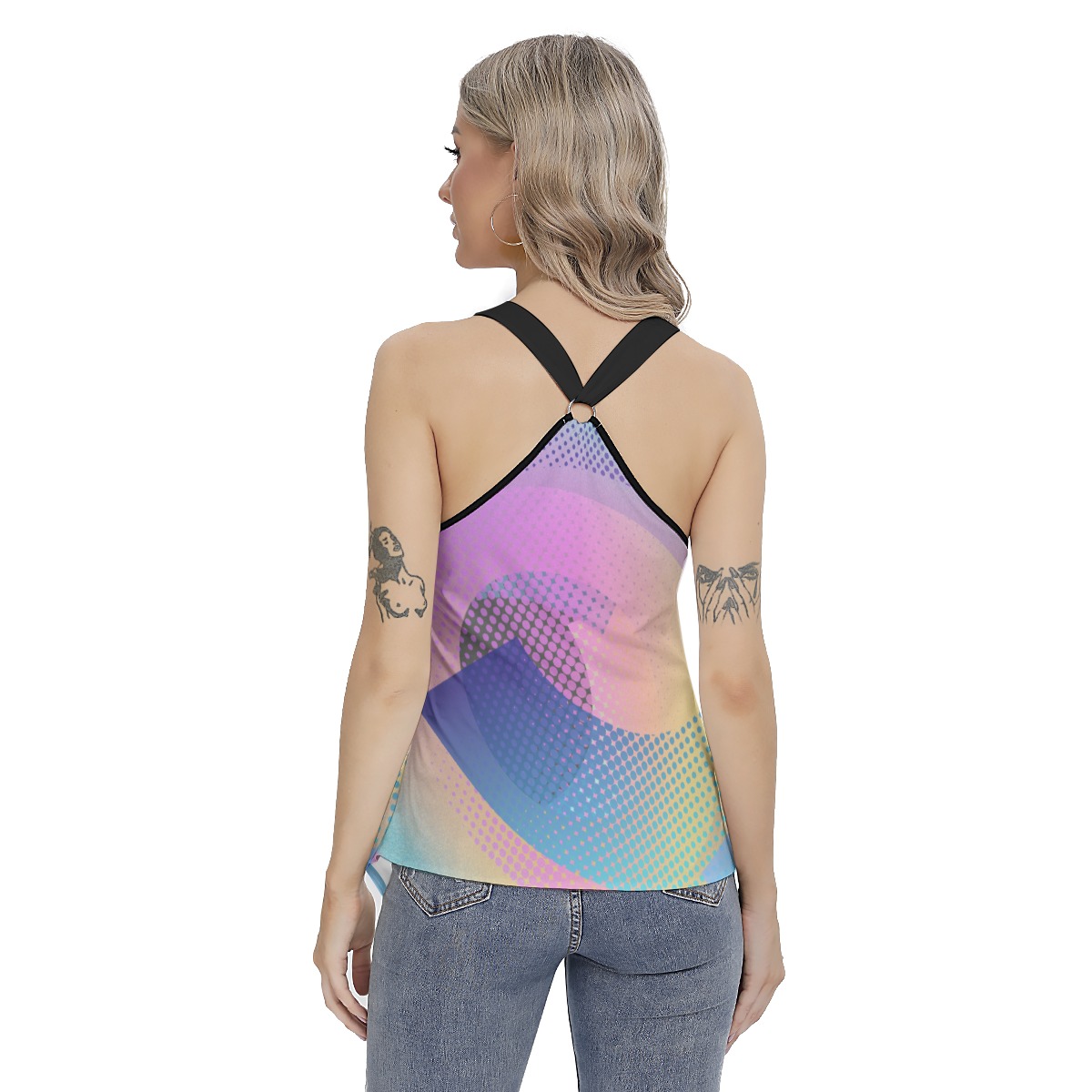 All-Over Print Women's Skinny Sport Tank Top - Image 4