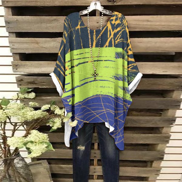 All-Over Print Women's Bat Sleeve Shirt