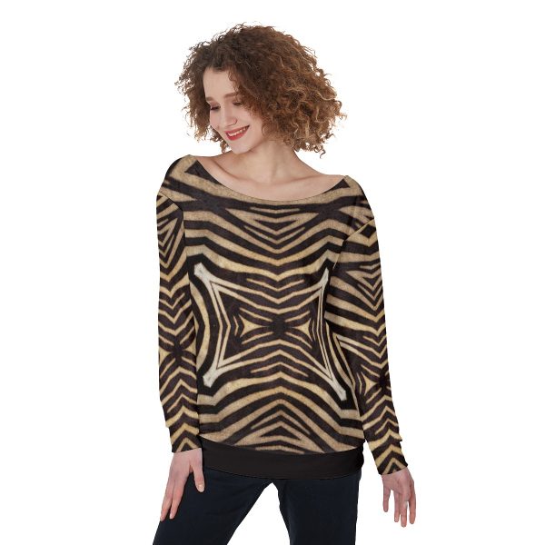 All-Over Print Women's Off-Shoulder Sweatshirt
