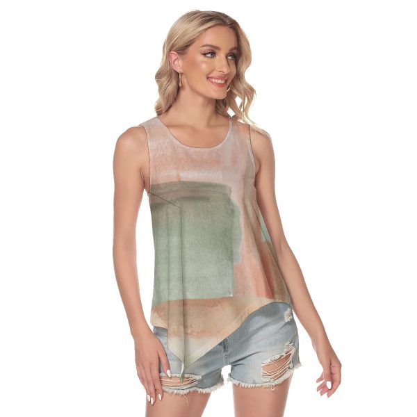 All-Over Print Women's Irregular Hem Vest