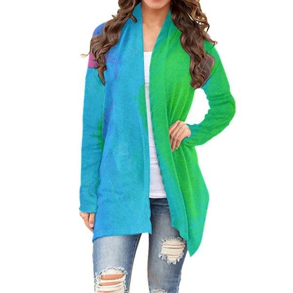 All-Over Print Women's Cardigan With Long Sleeve