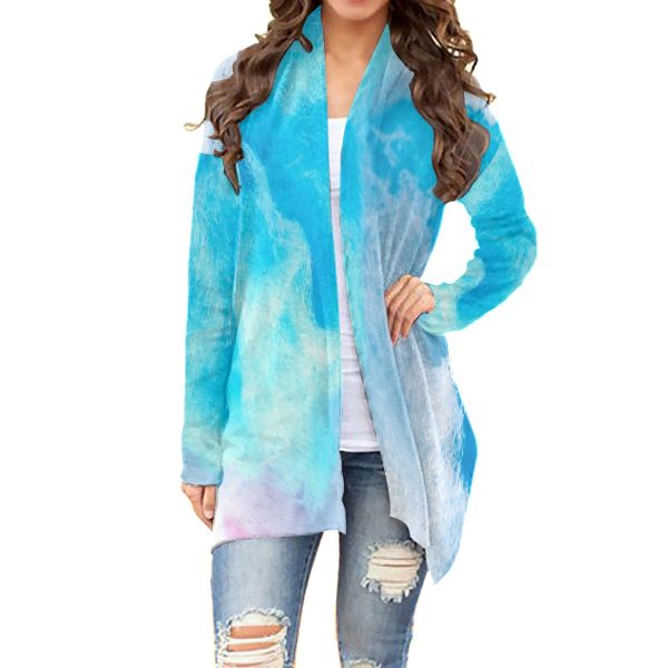 All-Over Print Women's Cardigan With Long Sleeve