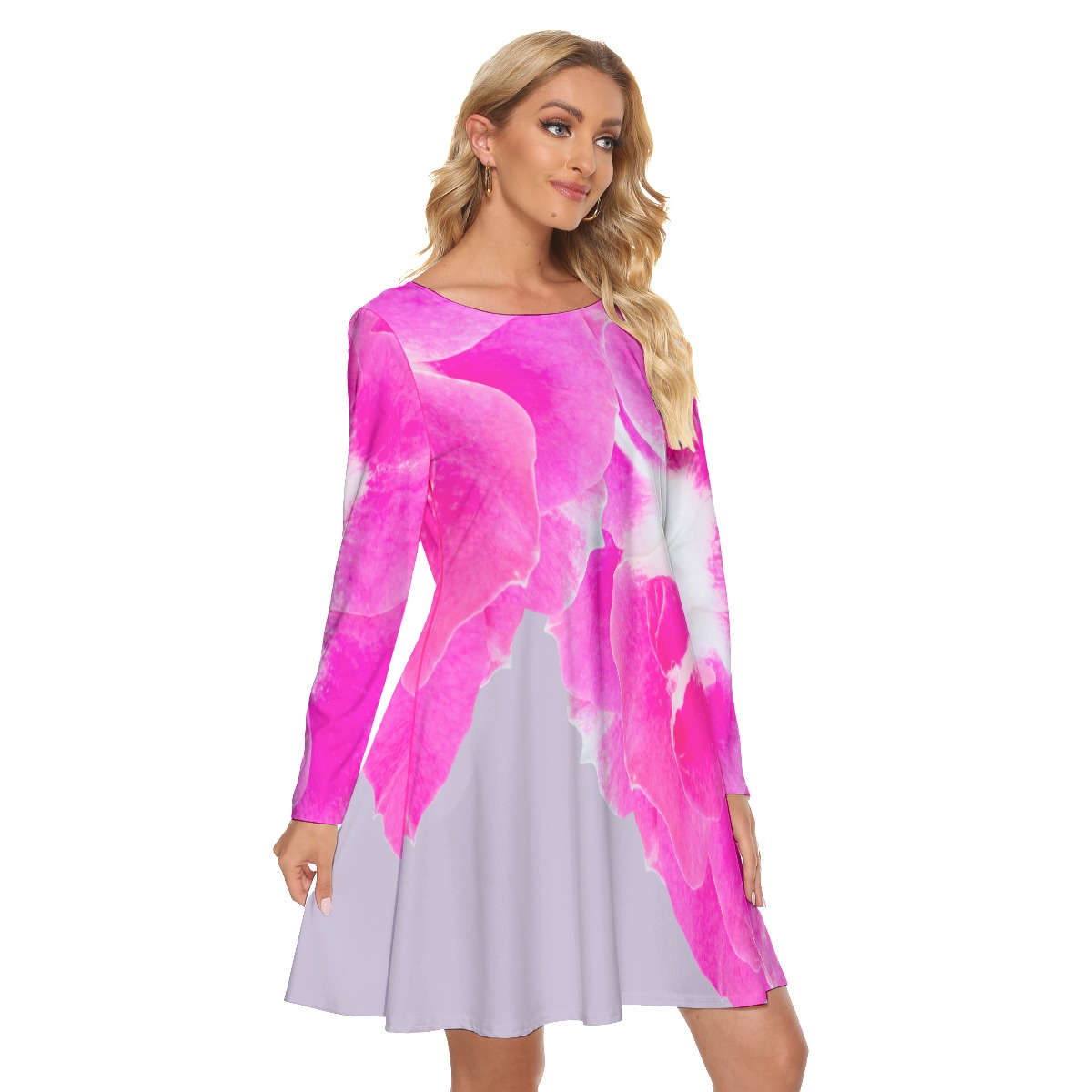 All-Over Print Women's Crew Neck Dress - Image 2