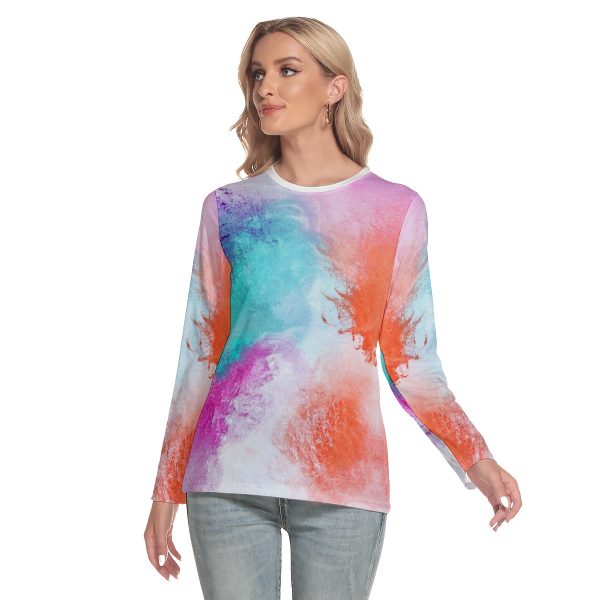 All-Over Print Women's O-neck Long Sleeve T-shirt