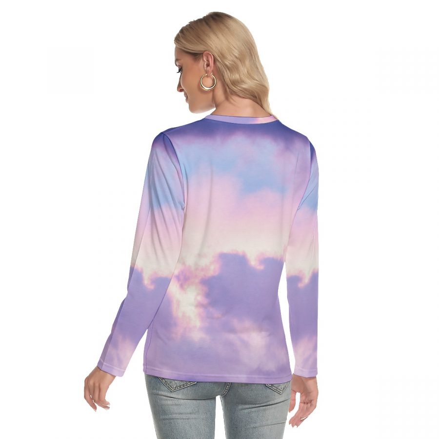 All-Over Print Women's O-neck Long Sleeve T-shirt - Image 4