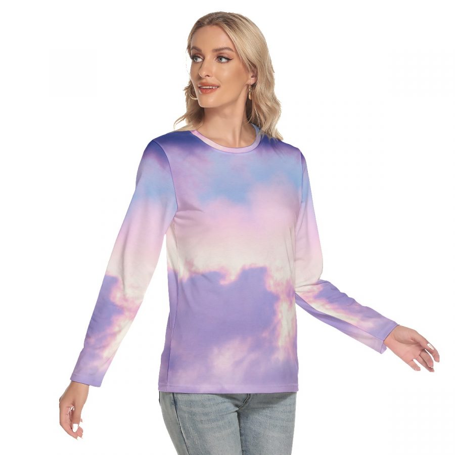 All-Over Print Women's O-neck Long Sleeve T-shirt - Image 2