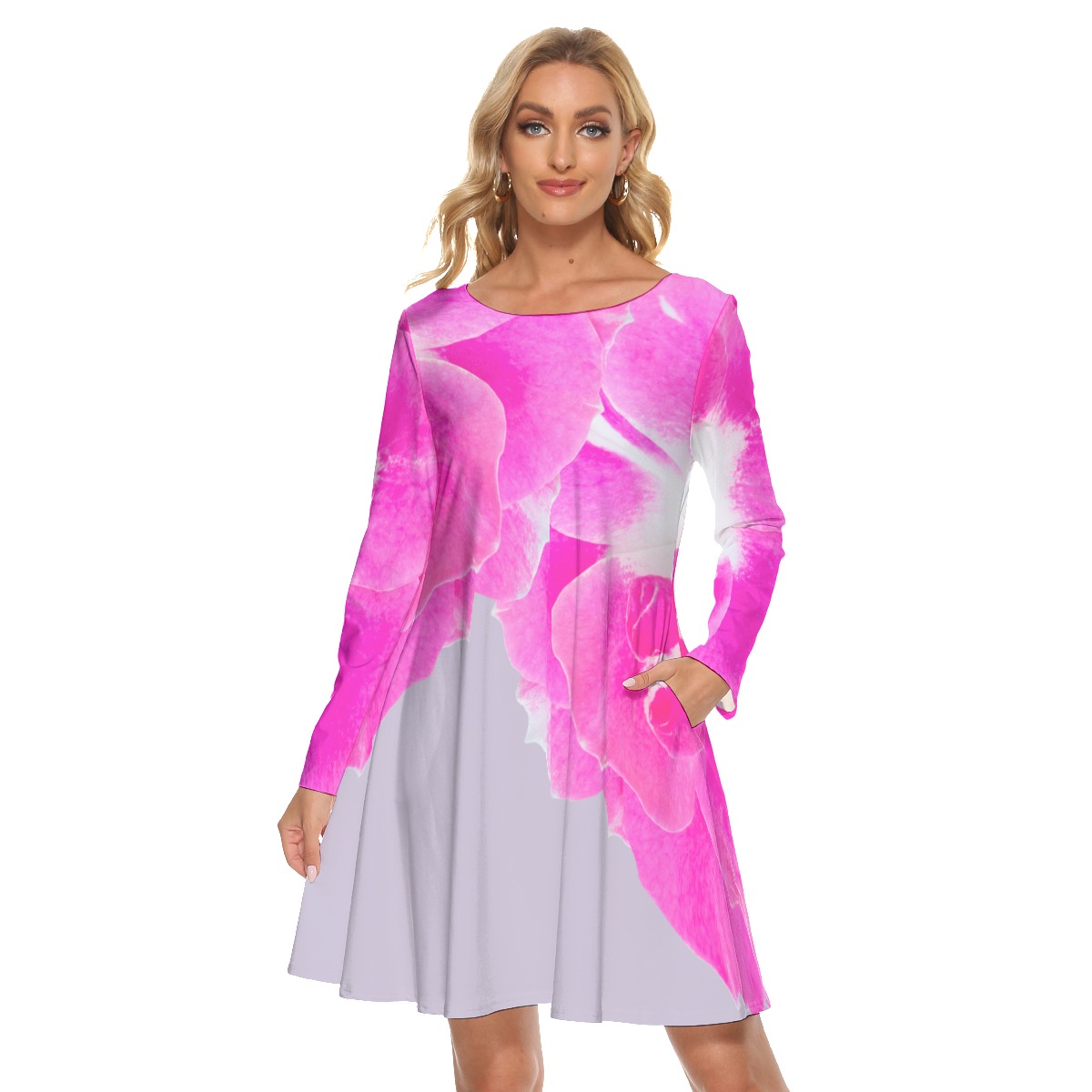 All-Over Print Women's Crew Neck Dress