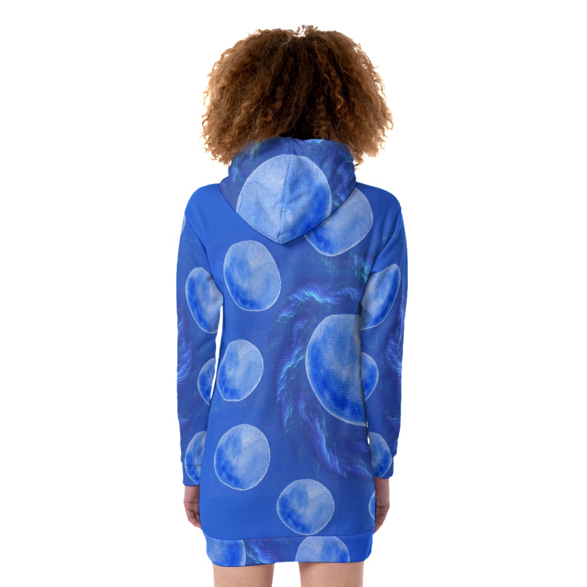 All-Over Print Women's Heavy Fleece Long Hoodie - Image 4