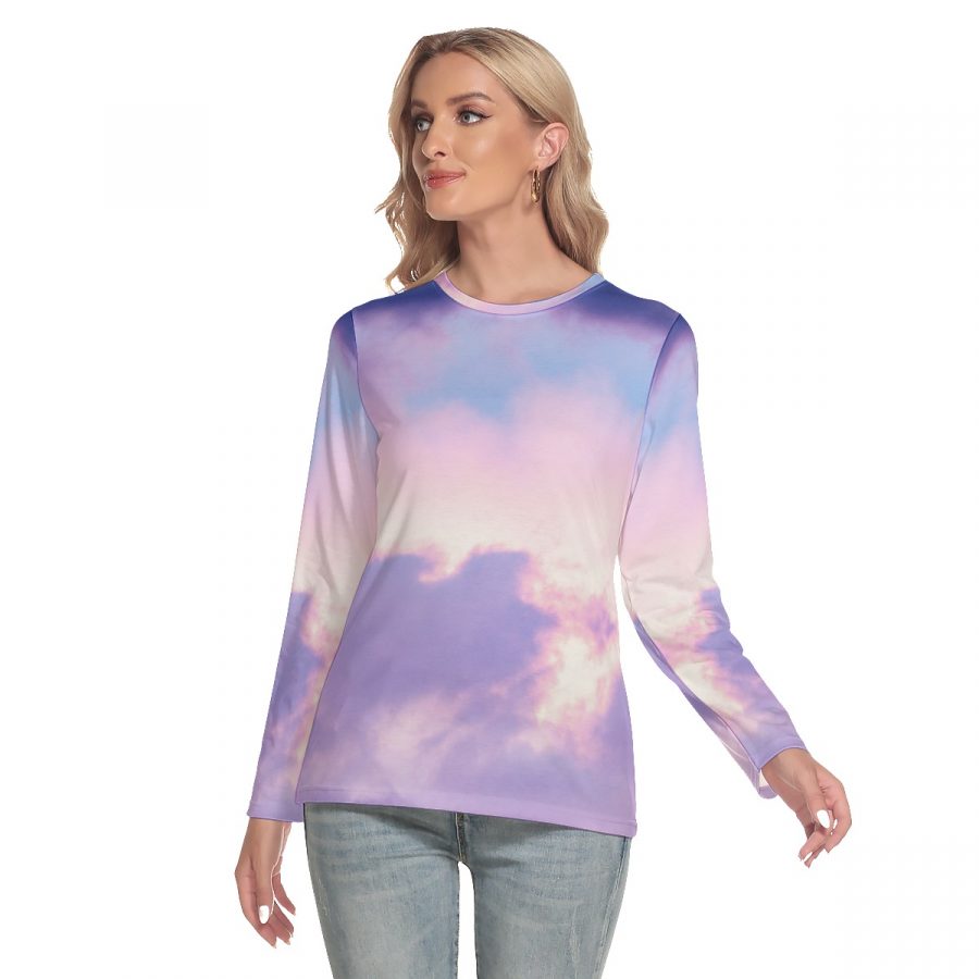 All-Over Print Women's O-neck Long Sleeve T-shirt