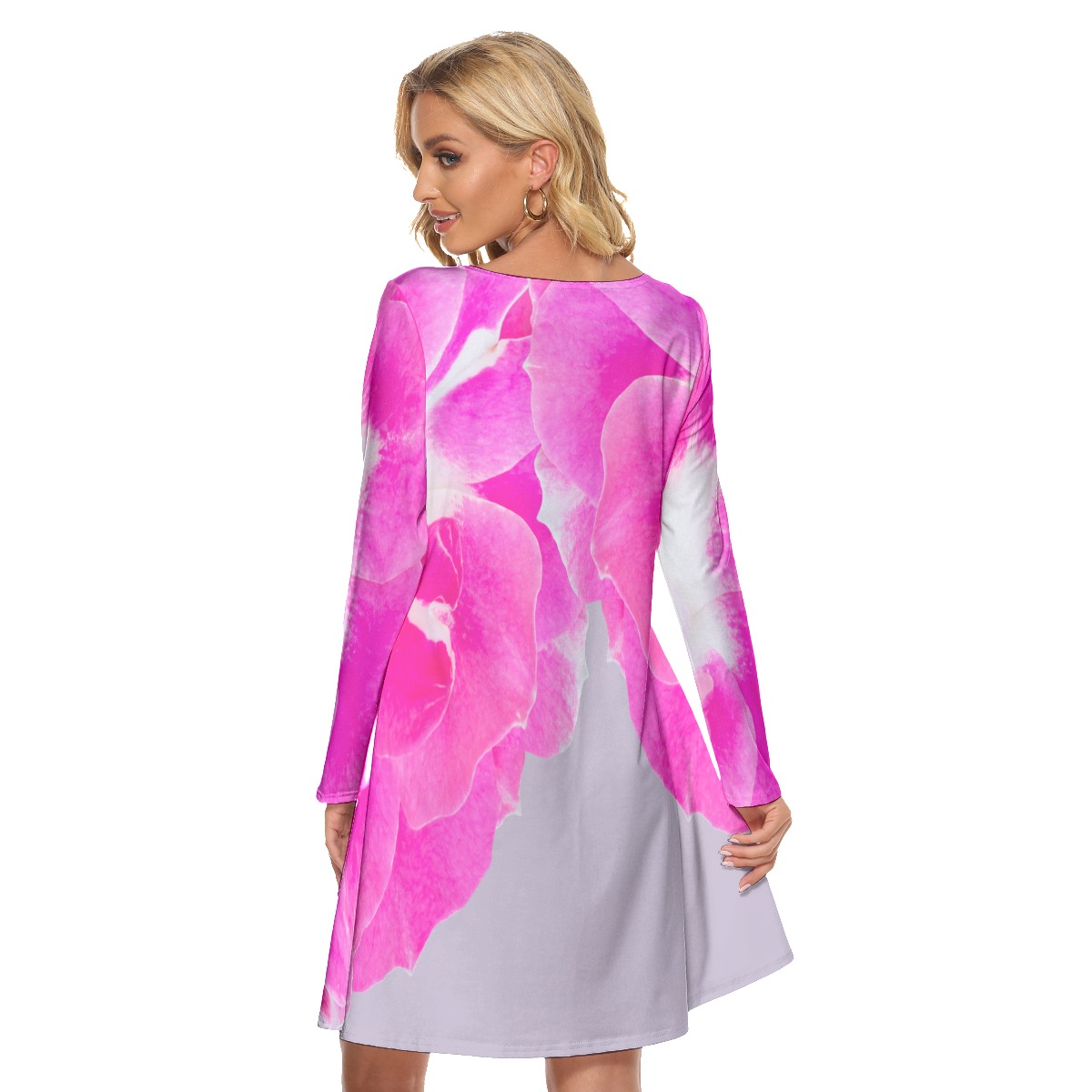 All-Over Print Women's Crew Neck Dress - Image 4