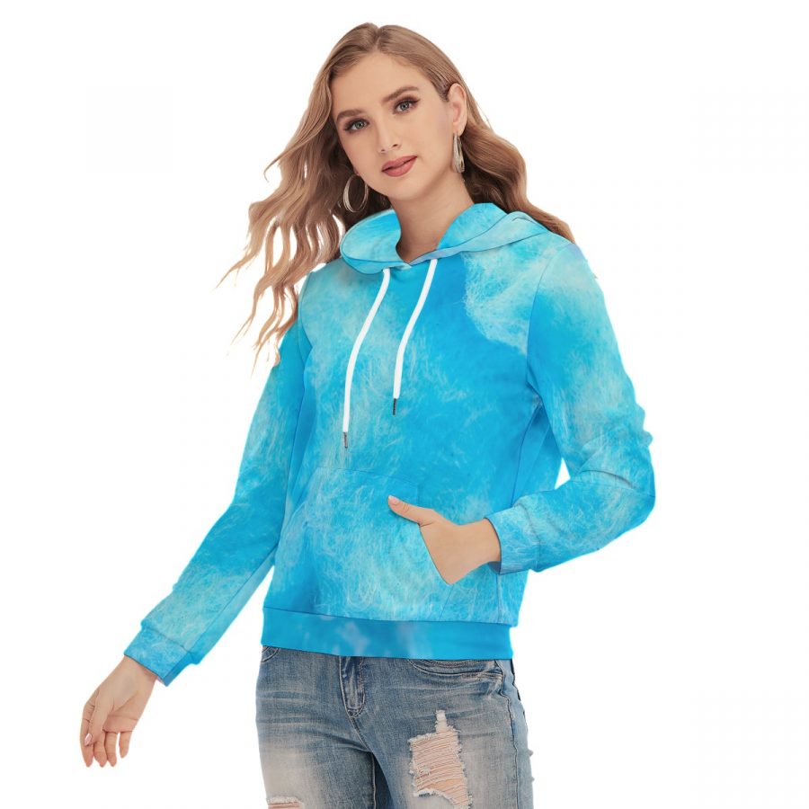 All-Over Print Women's Slim Pullover Hoodie - Image 3