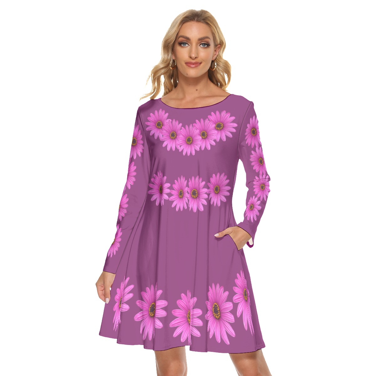 All-Over Print Women's Crew Neck Dress