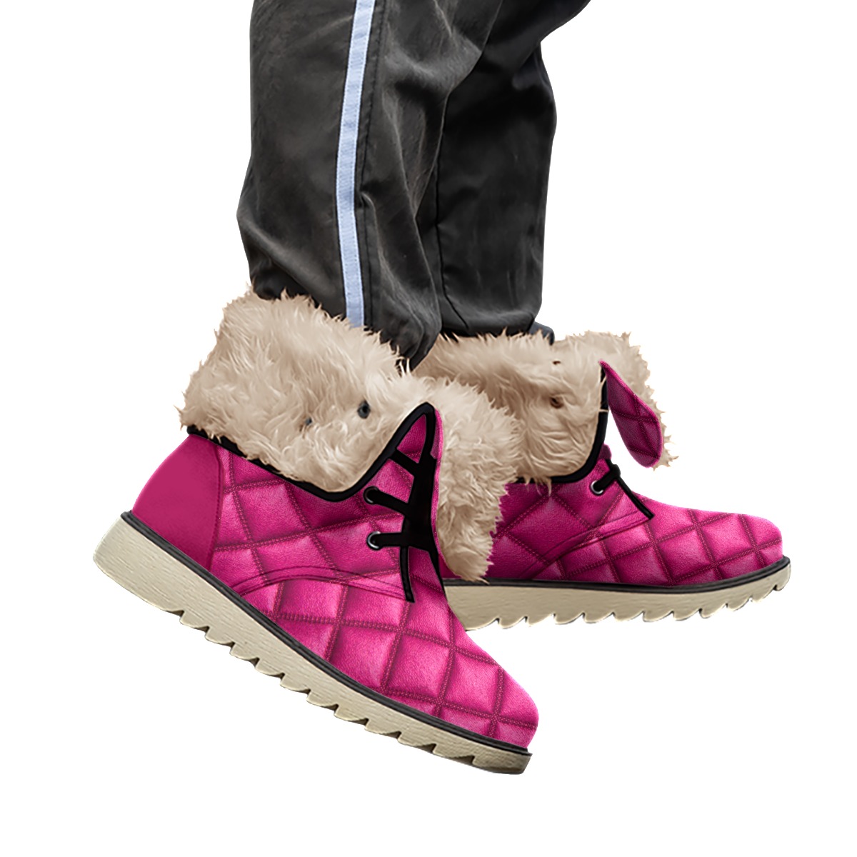 All-Over Print Women's Plush Boots - Image 2