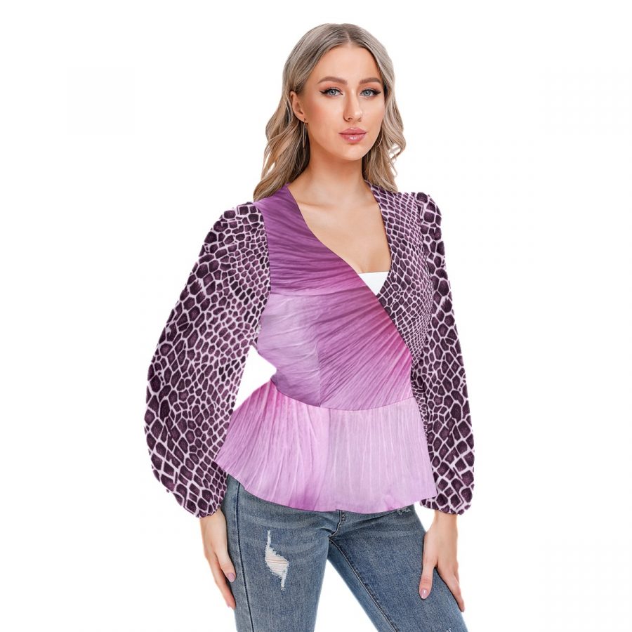 All-Over Print Women's Long Sleeve Shirt - Image 2