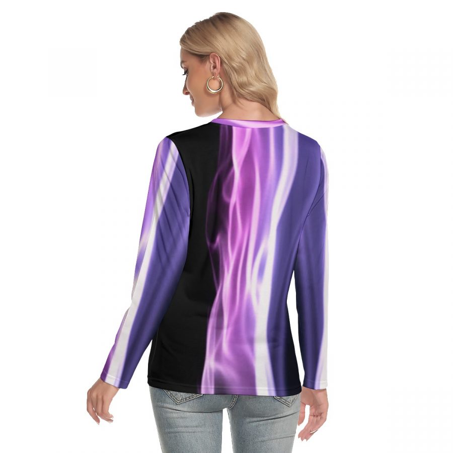 All-Over Print Women's O-neck Long Sleeve T-shirt - Image 4