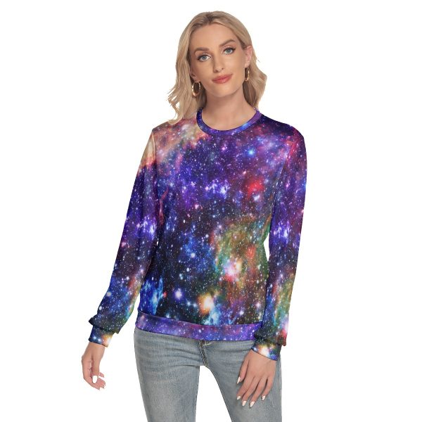 All-Over Print Women's Slim Round Neck Sweatshirt