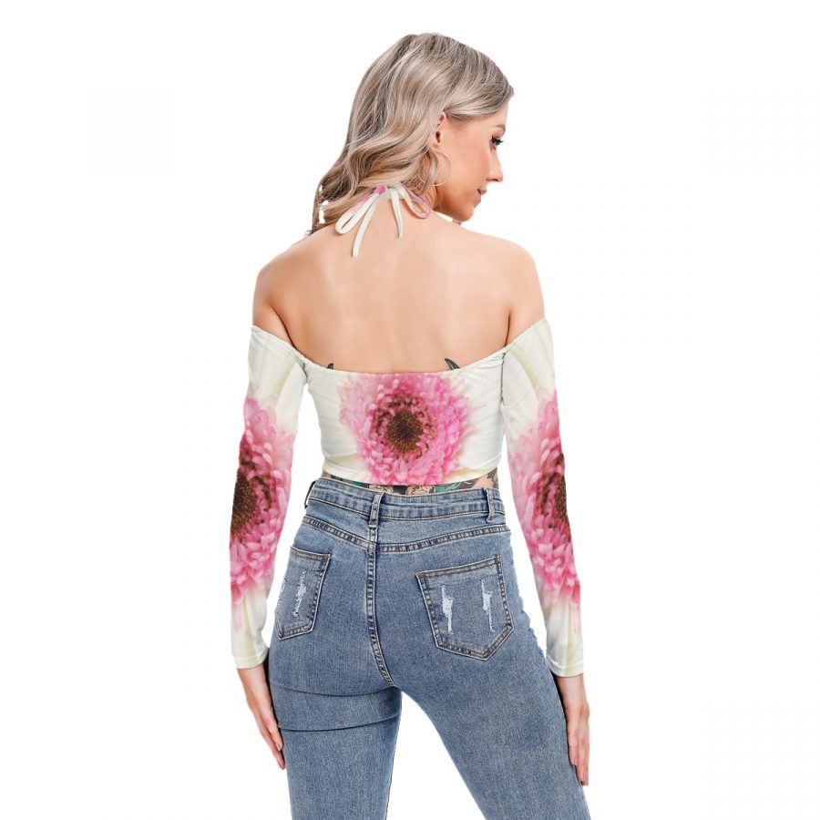 All-Over Print Women's Halter Lace-up Top - Image 4