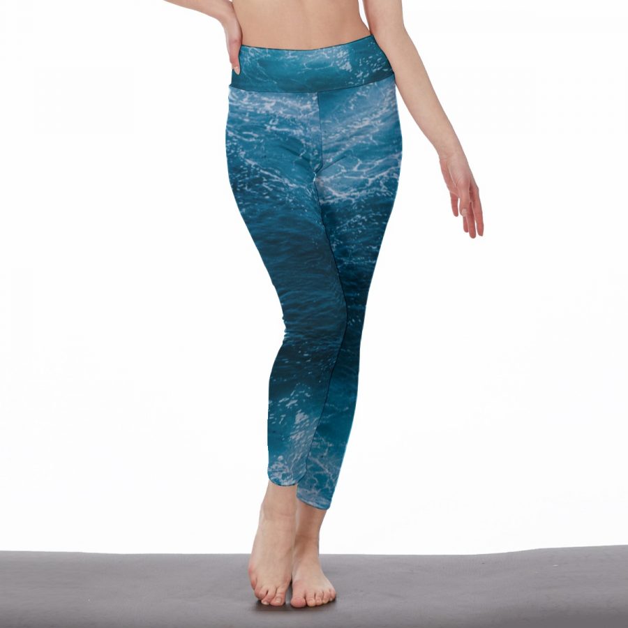 All-Over Print Women's High Waist Leggings | Side Stitch Closure