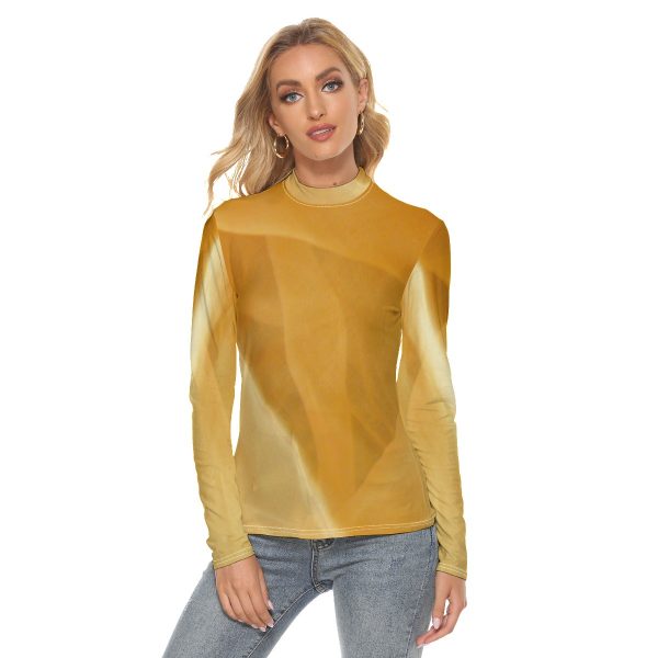 All Over Print Women's Stretchable Turtleneck Top