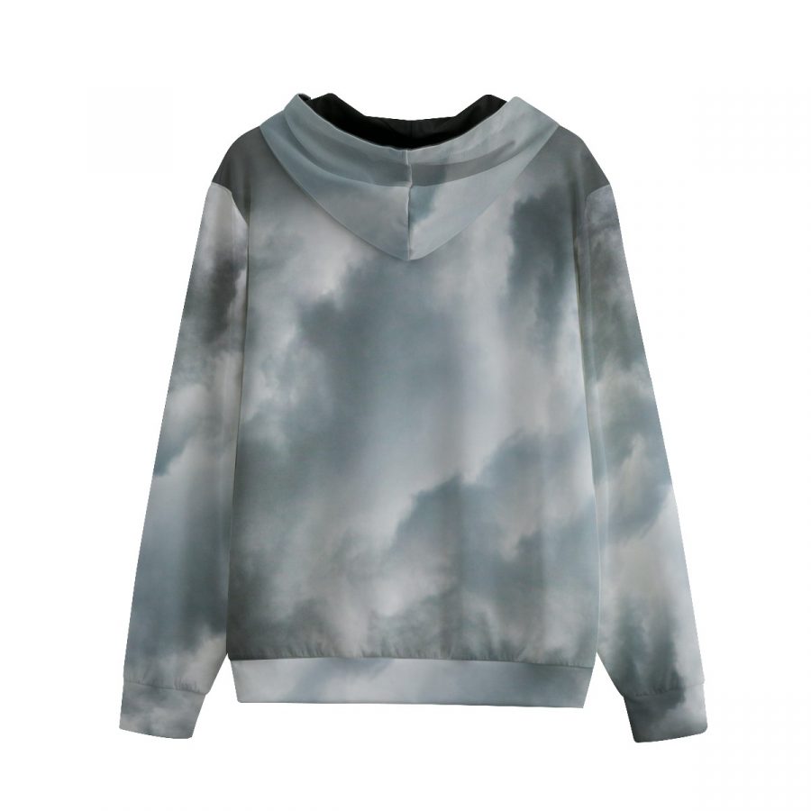 All-Over Print Men's Pullover Hoodie With Zipper Closure | 300GSM Cotton - Image 2
