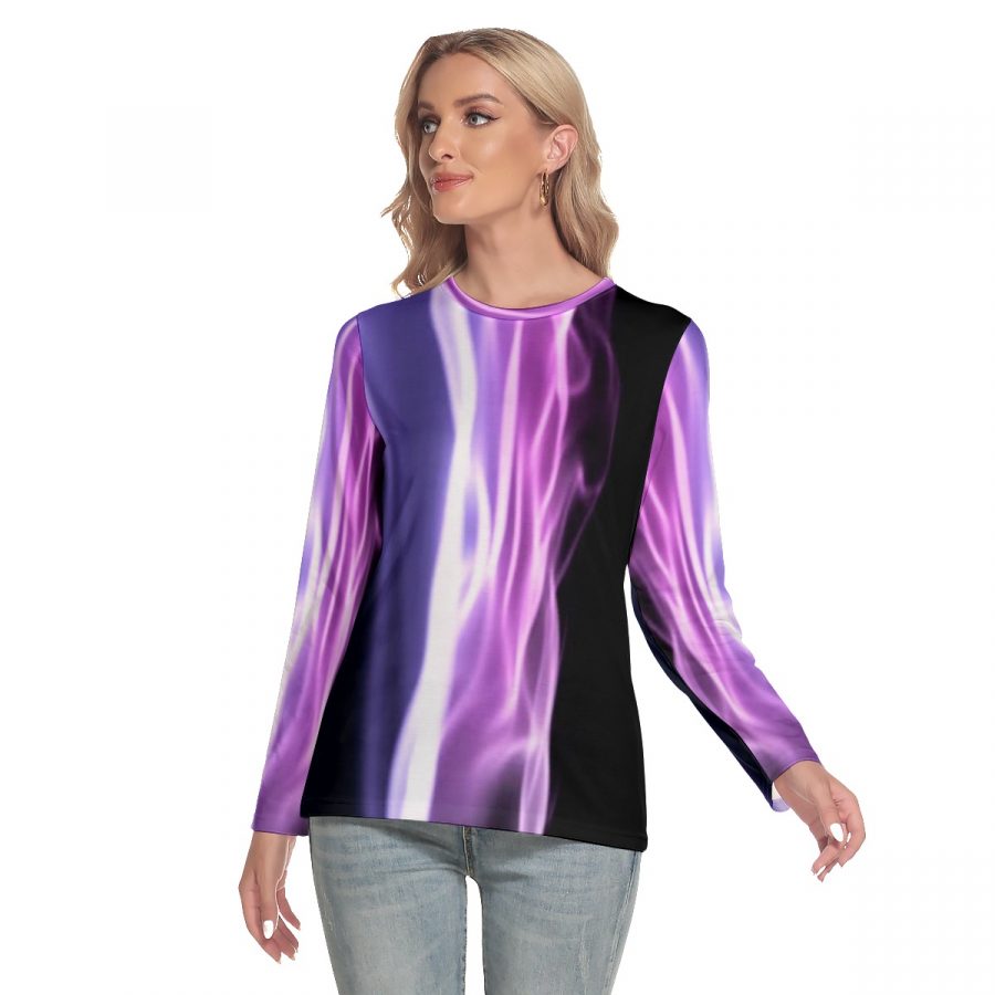 All-Over Print Women's O-neck Long Sleeve T-shirt