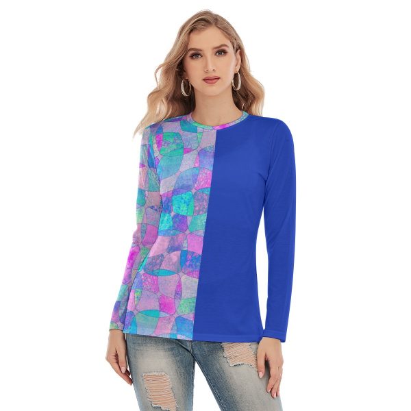 All-Over Print Women's Side Split Long T-shirt