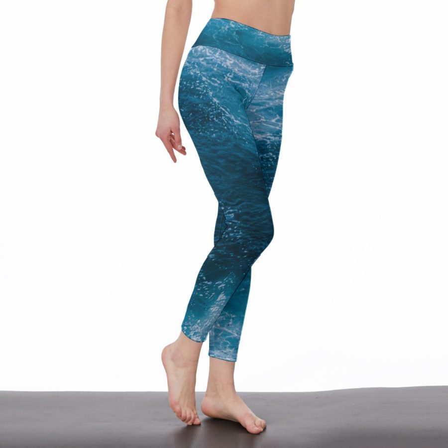 All-Over Print Women's High Waist Leggings | Side Stitch Closure - Image 2