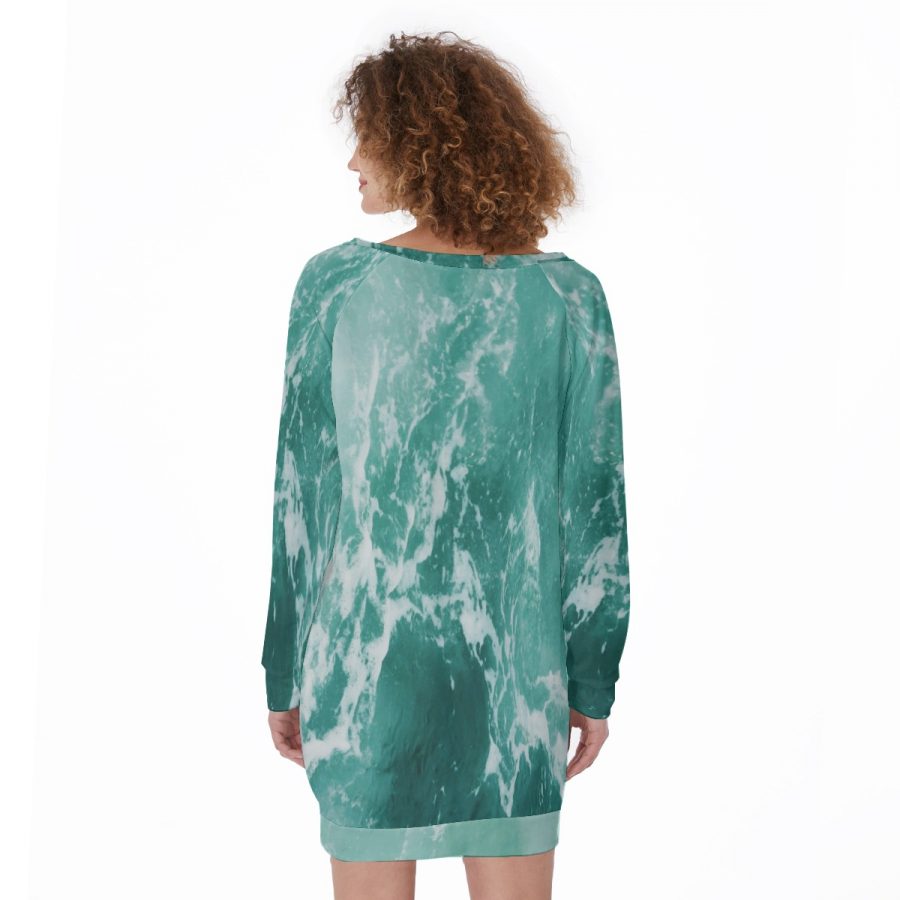 All-Over Print Women's Lace-Up Sweatshirt - Image 4