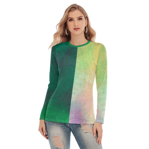 All-Over Print Women's Side Split Long T-shirt