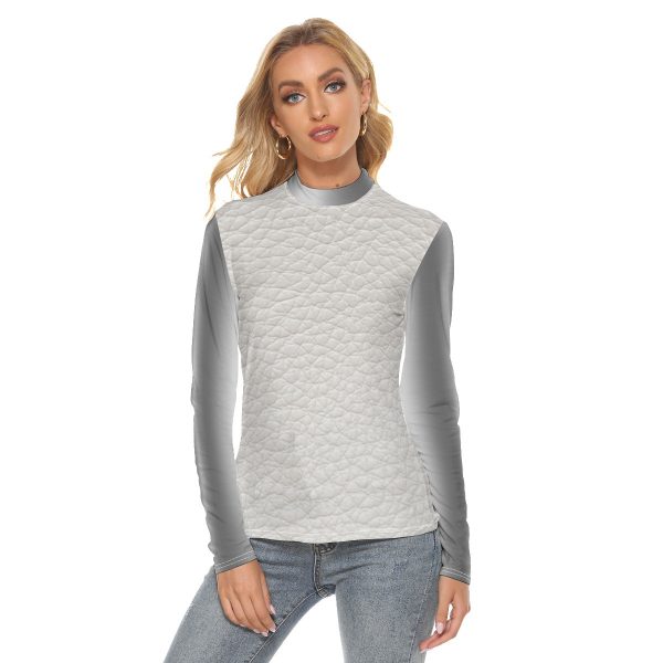 All Over Print Women's Stretchable Turtleneck Top