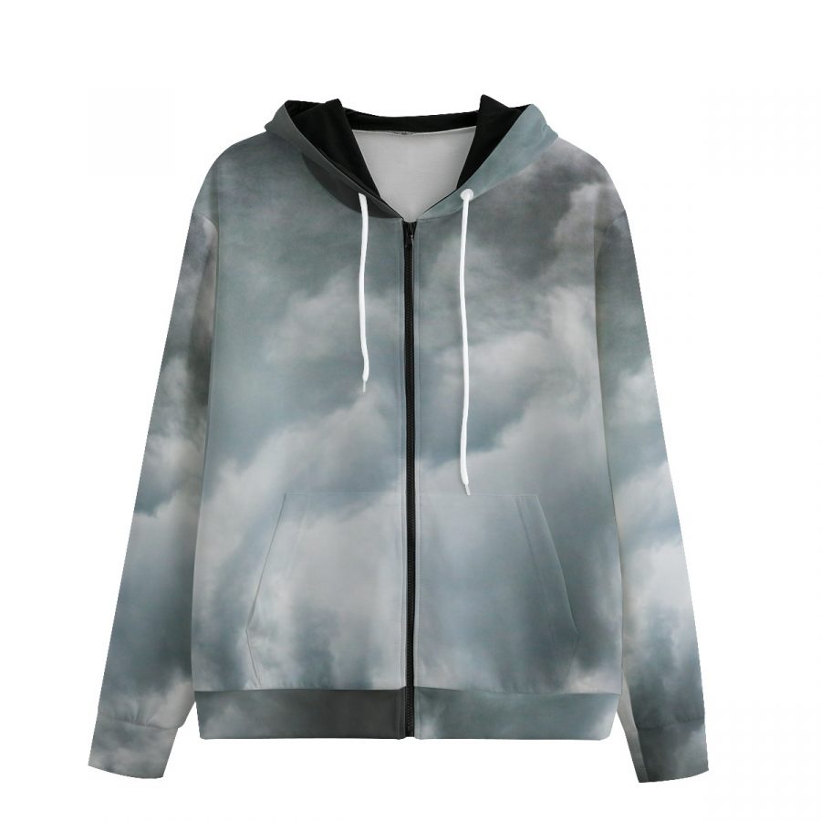All-Over Print Men's Pullover Hoodie With Zipper Closure | 300GSM Cotton
