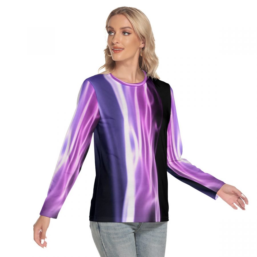 All-Over Print Women's O-neck Long Sleeve T-shirt - Image 2