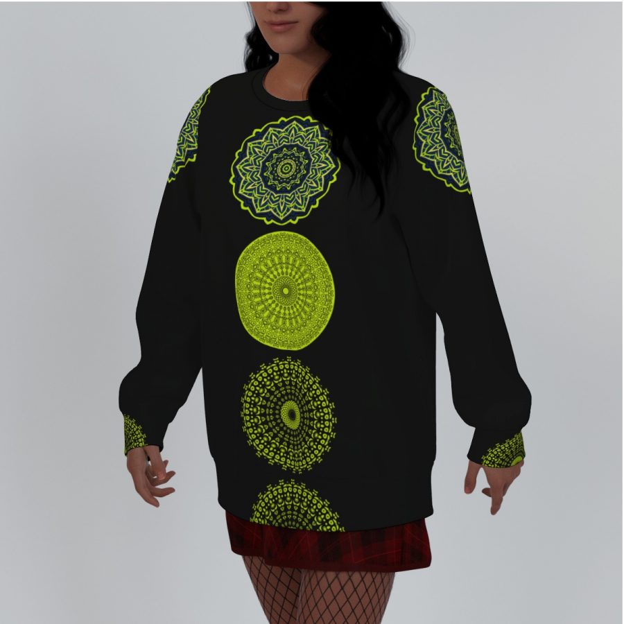 All-Over Print Women's Raglan Sleeve Sweatshirt - Image 2