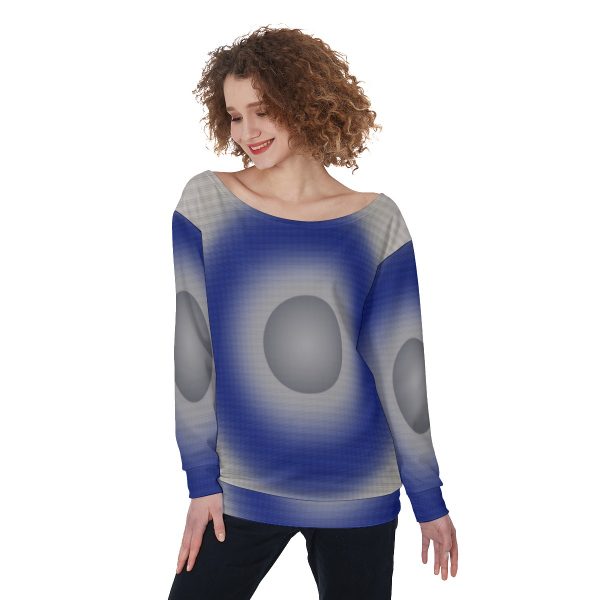 All-Over Print Women's Off-Shoulder Sweatshirt