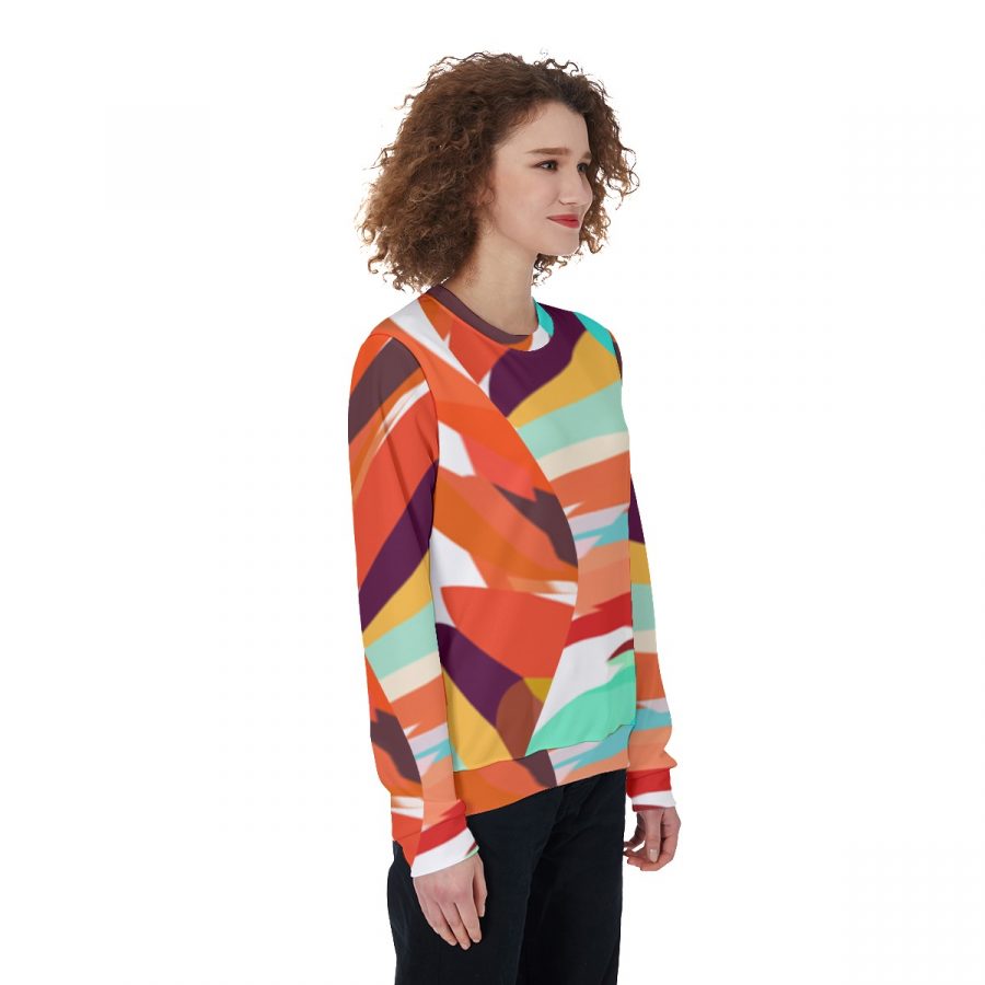 All-Over Print Women's Loose Sweatshirt - Image 2