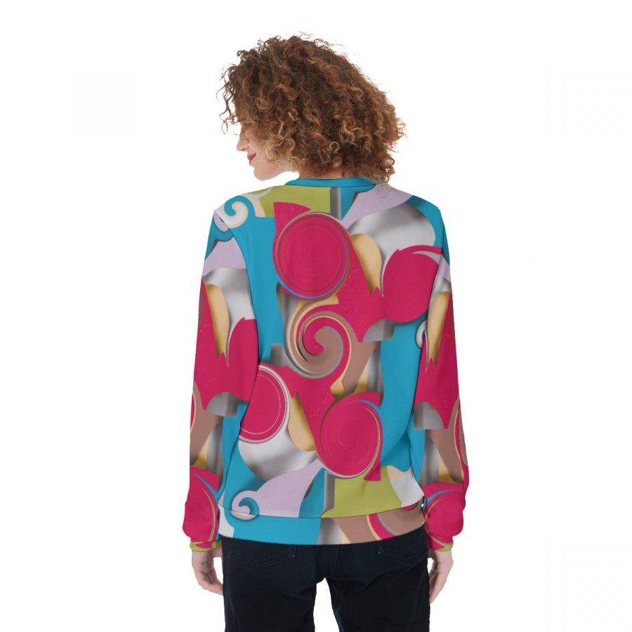 All-Over Print Women's Thicken Sweater - Image 3