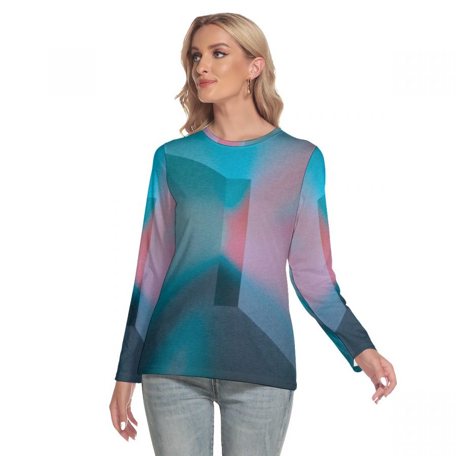 All-Over Print Women's O-neck Long Sleeve T-shirt