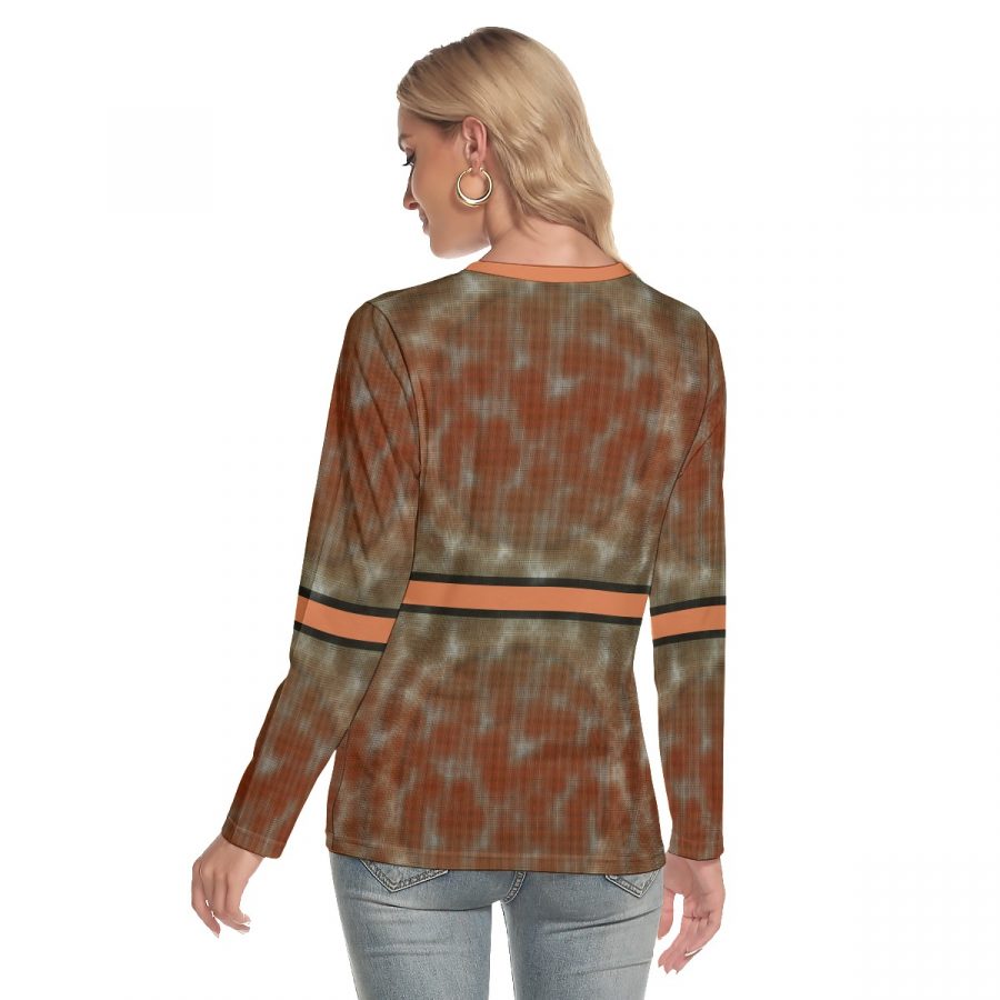 All-Over Print Women's O-neck Long Sleeve T-shirt - Image 4