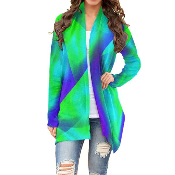 All-Over Print Women's Cardigan With Long Sleeve