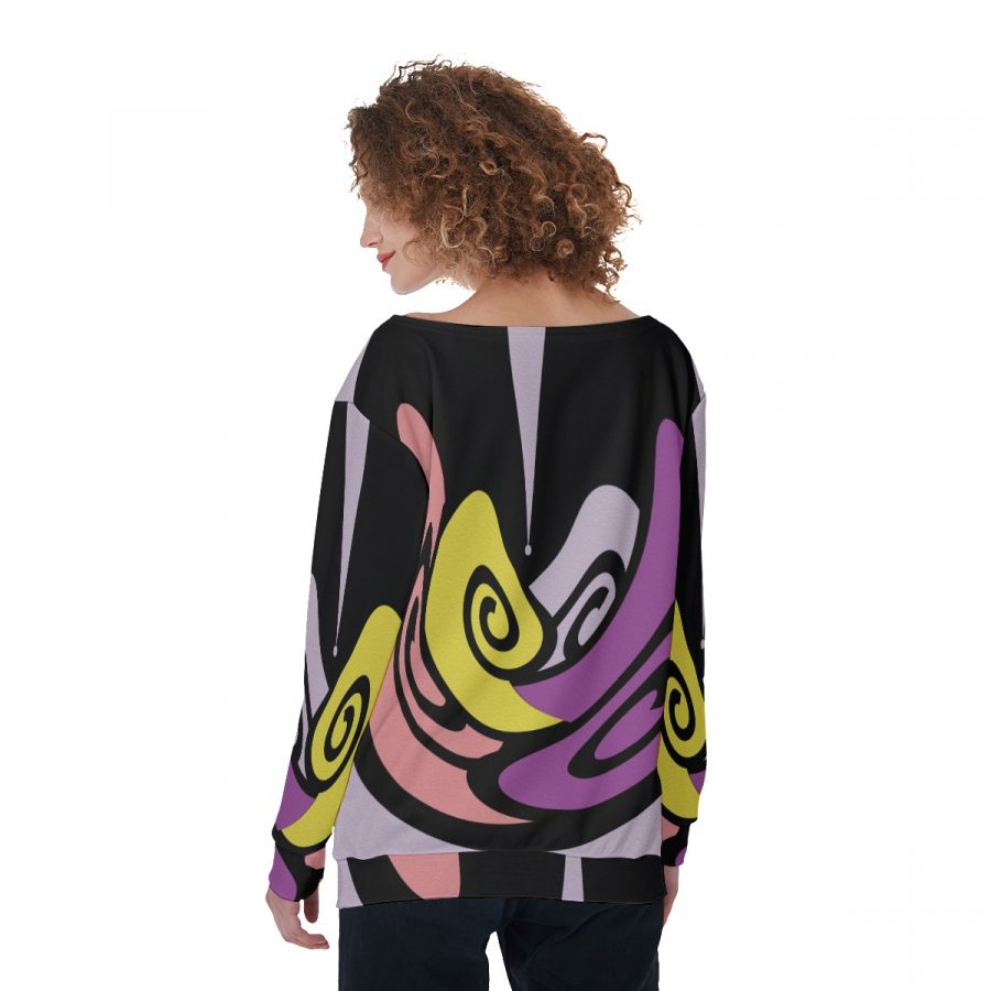 All-Over Print Women's Off-Shoulder Sweatshirt - Image 3