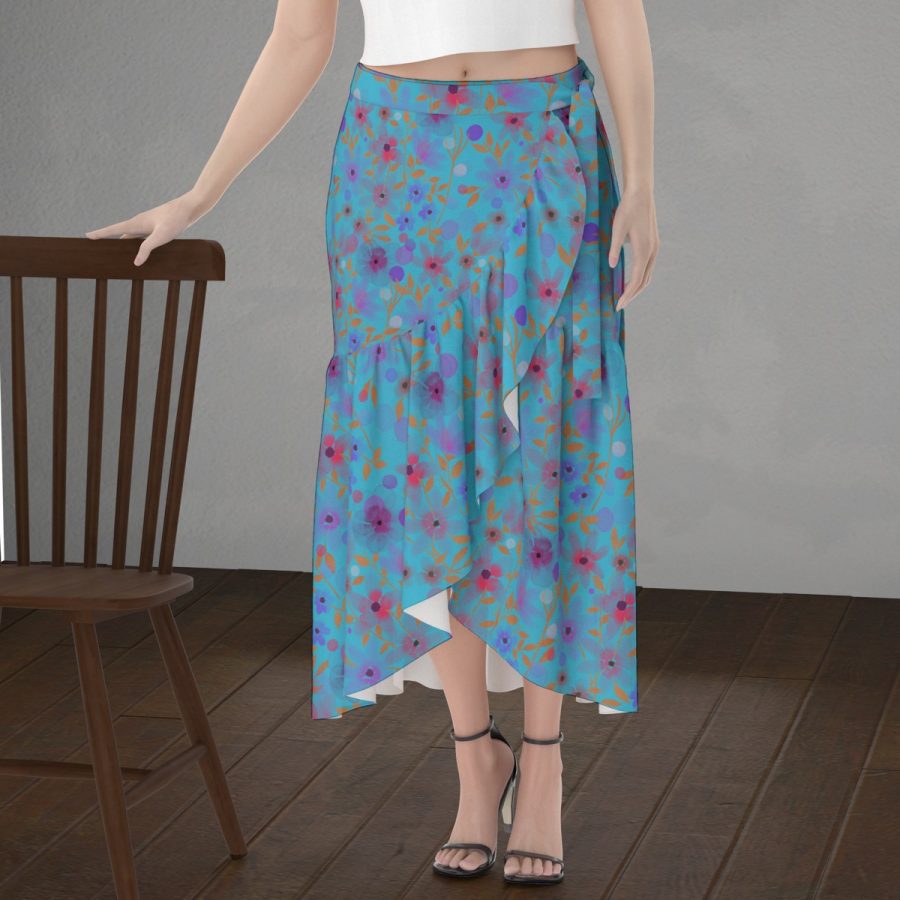 All-Over Print Women's Wrap Skirt