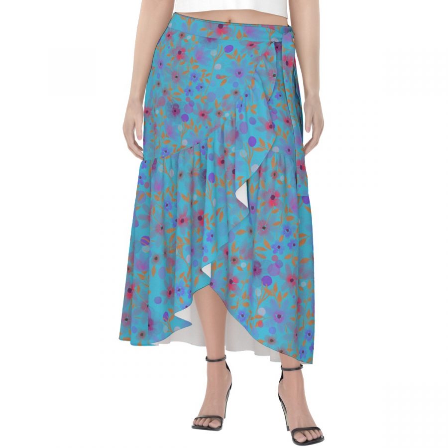 All-Over Print Women's Wrap Skirt - Image 3
