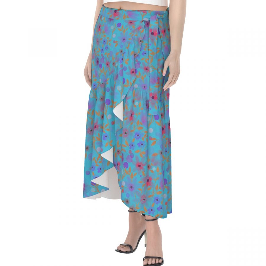 All-Over Print Women's Wrap Skirt - Image 4