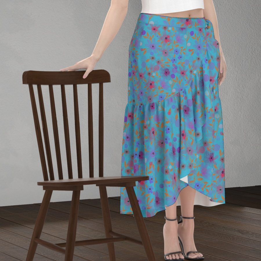 All-Over Print Women's Wrap Skirt - Image 2