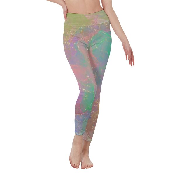 All-Over Print Women's High Waist Leggings | Side Stitch Closure