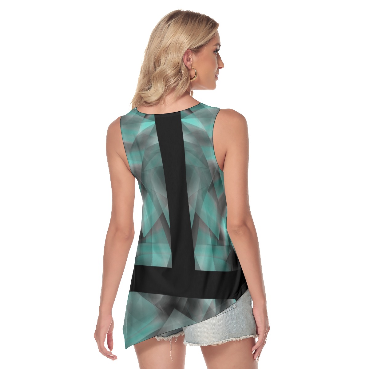 All-Over Print Women's Irregular Hem Vest - Image 4